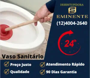Desentupidora de vaso sanitário em Cachoeira Paulista